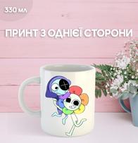 Puodelis Dandžio pasaulyje (Dendi) Roblox Dandy's World su spauda keraminis puodelis 330 ml 9.5 balta