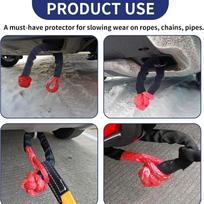 Winch Cable Protective Sleeve Black Cover Multipurpose Lightweight for Traction Application 5cmx200cm gray