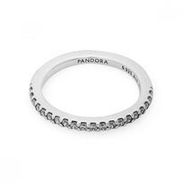 Pandora 192999c01 Timeless Sparkling Band Silver Ring 192999C01-52 white