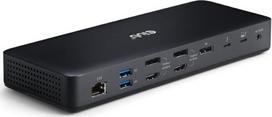 Club3D dokas CSV-1583, 16-in-1, Thunderbolt 4, 40Gbit/s, 4 Thunderbolt 4 prievadai, 3 DisplayPort, 2 HDMI, 1 RJ45, 3 USB 3.2, Juoda