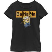 Despicable Me Girls Minions Periodic Banana Eater Girls Short Sleeve Tee ShirtT-Shirt S įvairiaspalvis