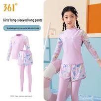 361° Girls' Long-Sleeve Two-Piece Skirt Swimsuit 155