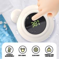 Touch Control Baby Bath Temperature Monitor LED Display Bath Thermometer Cartoon Digital Water Temperature Meter raudona