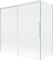 Mexen Rox Japonijos dušo užuolaida 2-jų dalių slankioji 160 + 80 x 150 cm, skaidri, balta - 8C9-160-080-20-00