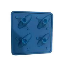 Silicone Ice Cube Mold Shark Shape 4-Grid Flexible Non-Stick Ice Tray for Whiskey Cocktails Juices BPA-Free Dishwasher Safe Multi-Purpose mėlyna