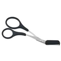 Stainless Steel Facial Hair Removal Shaver Cutter Eyebrow Trimmer Scissors Color Titanium with Comb Removable Makeup Accessories