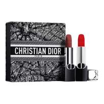 DIOR Lipstick #999 Legend Red Lip Velvet 3.5g+#720 Red Bean Paste Velvet 3.5g