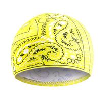 Breathable Hijab Caps Paisley Print Pirate Hat Fashion Accessory Bandana Headscarf  Hip-Hop Style raudona