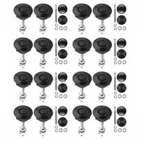 16 PCS Push Button Quick Release Hood Bonnet Pins Lock Clip Car Bumper Latch Kit juoda