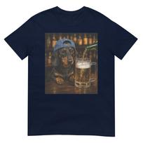 Dachshund Drinking Beer Funny Dog Meme Vintage Tee Tshirt S