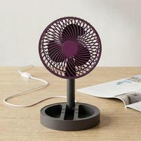 New Model Folding Mini Fan - USB Plug-in Fan. Ideal for Dormitories, Offices or Desktop Use. Super Quiet. pilka spalva/violetinė