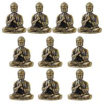 10PCS Small Brass Buddhas Statue Figurine Chinese Sakyamuni Buddhisms Figures Scriptures Journey Worship Gift Home Decor 1