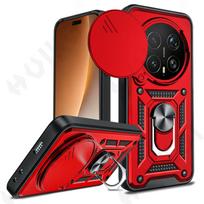 Case For Huawei Honor Magic 8 7 Lite Honor 400 Pro Degree Ring Bracket Slide Lens Camera Duty Armor Rugged Military Grade Cover Honor 200 raudona