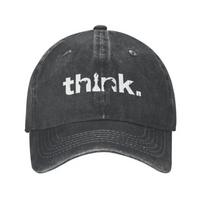 Chess Piece Graphic Baseball Cap Adjustable Breathable Denim Washed Casual Sport Dad Hat Unisex One Size