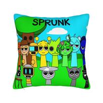 Sprunki Game Square Pillow Covers Polyester Living Room Music Anime Cushion Cover Cute Home Decoration Throw Pillow Case 40*40 40x40cm