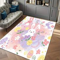 Šviesiai violetiniai kilimai Laimingo Velykų zuikio kilimai svetainei E-sporto kėdės kilimas Dovanų Alfombra kilimai miegamajam Namų dekoras kilimas 40x60CM