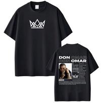 Rapper Don Omar Album Tour Print TShirts Unisex Unisex HipHop TShirts ShortSleeved Loose Casual Cotton Harajuku Punk TShirts S