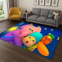 3D P-Pocoyo Elly Pato Animacinis Kilimas Kilimas Miegamajam Svetainei Sofai Namų Dekoras, Vaikų Žaidimų Plotas Kilimas Neslystantis Grindų Kilimėlis Dovana 40x60cm