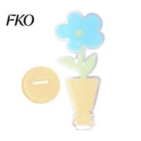 Transparent Card Holder Acrylic Desk Memo Holder, Flower Shaped Photo Display Clip Stand, Home Non-slip Base Office Table Number for Cards Paper Note A