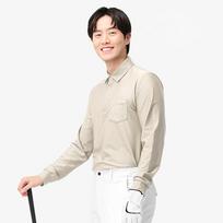 Pro World Cup [Pwx] Q125-3301-1Ig Men'S Zip-Up Golf & Hiking Polo Shirt Beige/95