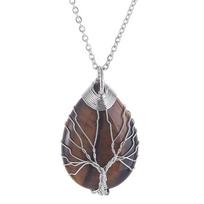 Water Drop Shape Necklace Crystal Stone Material Jewelry Gift for Women Girls 1