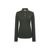 Louis Castel Women'S Logo Point Solid Long Sleeve T-Shirt See Notation/090