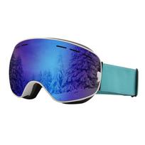Double-Layer Anti-Fog Ski Goggles With OTG Design Large Spherical Lens Windproof Dustproof Adult Skiers Snowboarders Blue