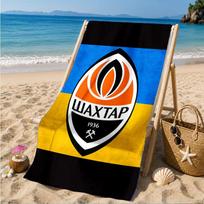 Shakhtar Donetsk Crest Design Beach Towel, Quick-drying, Easy to Care for, Suitable for Both Fitness and Beach Vacations,Sports Essential 70cmx140cm(27x55inch)