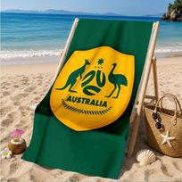 Australia Coat Of Arms Emblem Beach Towel, Quick-drying, Easy to Care for, Suitable for Both Fitness and Beach Vacations,Sports Essential 70cmx140cm(27x55inch)