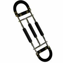 U-Shaped Arm Twist Adjustable Chest Expander Home Gym Upper Body Resistance Trainer  Bicep Exercise 45kg-black and yellow