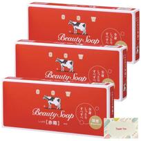 Kunutonn Cow Brand Milk Soap Red Box Soap 85g x 6 pieces Original Logo Included Cleansing Cleansing Balm Face Wash Solid Soap + e-Bonus 3-Pack