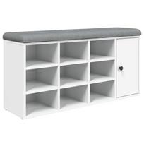 vidaXL Banc à chaussures blanc 102x32x50 cm bois d'ingénierie