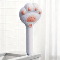 High Pressure Filter Shower Head Cute Cat Paw 3-mode Adjustable Spray Rain Water Saving Faucet Showerheads Bathroom Accessories balta