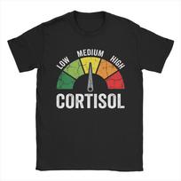 Unisex Unisexs Tshirt Cortisol Levels Club Stress Hormone Funny Science Vintage Pure Cotton Tee Shirt T Shirt Clothes Gift Idea S
