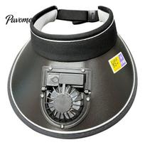 Hollow Top Hat with Small Fan 3 Speed Adjustable Angle Outdoor Rechargeable Anti-UV Travel Large Brim Essential Accessory