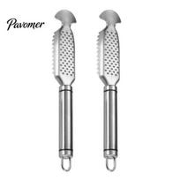 Fish Scale Remover for Kitchen Tool, 304 Stainless Steel Scaler with Tool Garlic Masher, 2-in-1 Gadget Home Market Restaurant Manual Scraper 2pcs