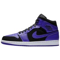 Jordan 1 Mid Black Dark Concord 554724-051 40.5 juoda/mėlyna