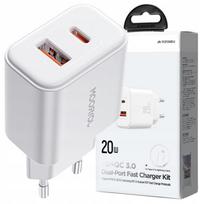 Joyroom 20W Dual-Port Fast Charger For Lightning Phones With Cable balta