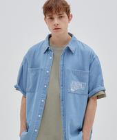 Bunker Buster Admit Short Sleeve Denim Shirt Light Indigo (Mo2Yu313-062) 95