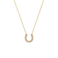 Necklace K18 Yellow Gold Diamond Horseshoe AGVN603240DI [Vendome Aoyama] [Official]