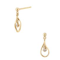 Vendome Aoyama Diamond Stud K10 Yellow Gold AJVA2217 DI [Official] Earrings,