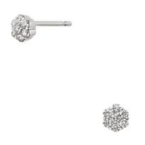 Vendome Aoyama Platinum Diamond Flower Earrings APVA2335 DI [Official]