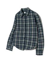 Viva Brown 85-Viva079 Geek Mood Slim Fit Long Sleeve Check Shirt Green Green/Free
