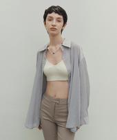 Nive Mild Stripe Loose Fit Shirt (Gray) Free