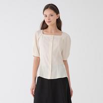 Sup Square Neck Puff Sleeve Blouse (Sz5Ss39) Cream(21)/055