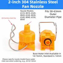 Wear Resistant Fan Spray Nozzle Adjustable Clip-On Sprinkler Head Conical Metal Clip Atomizing Nozzle Industrial Cooling