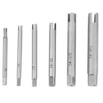6 Pcs 3/4 Flute Tap Extractor Set 3 Types Bearing steel Stripped Tap Extractor Alloy steel Bolt Remover Tool white