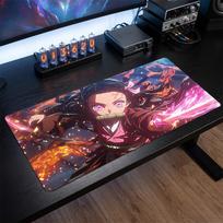 Nezuko Kamado Printed Mouse Pad Non-Slip Waterproof Rubber Desk Mat for Gaming Office Laptop Home Decor Gift 30cmx60cm（11.8x23.6inch）