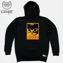 Doldol Woops_Hoody_08 Skateboard Cat Oops Character Graphic Design Hoodie Light Gray/S