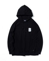 Black Smith B Logo Patch Oversize Fit Hood T-Shirt Black